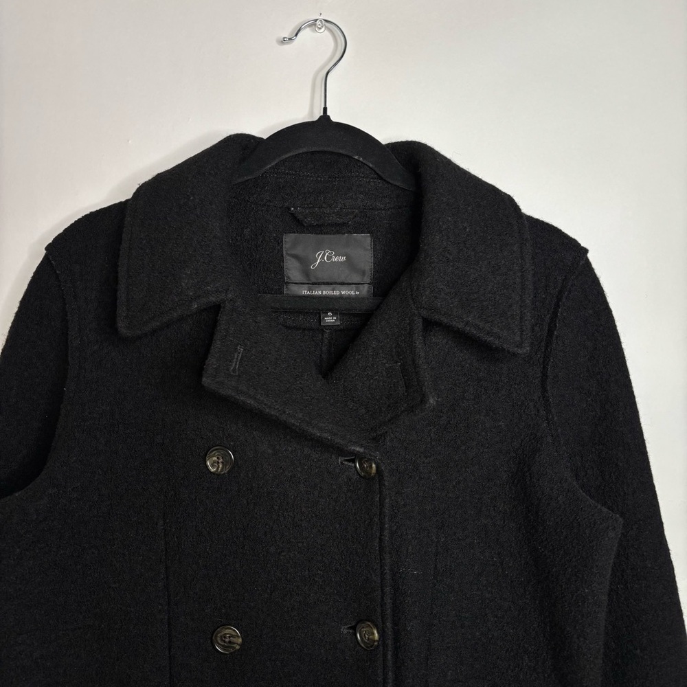 J. Crew Italian Boiled Wool Peacoat size 6 - Picture 3 of 11